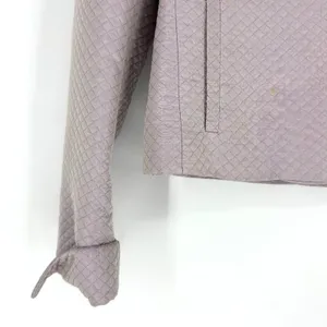 Bernard Zins Paris Mauve Lavender Vintage‎ Quilted Jacket Size 4 thumbnail 3