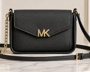 Michael Kors Sylvia Small Black Saffiano Leather Crossbody Bag NWT thumbnail 1