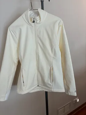 Starter Women's Full-Zip Off-White Cream Athletic Track Jacket Small thumbnail 1