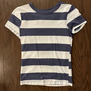 Heart Hips Navy and White Striped Short Sleeve Tee thumbnail 1