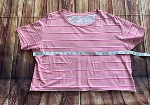 PINK Victorias Secret Womens Short Sleeve Round Neck Crop Top Pink Size Medium thumbnail 4