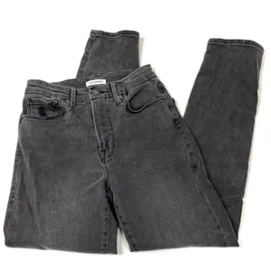 Good American Stone Black 99% Cotton High Waist Skinny Jeans Womens 2/26 thumbnail 1