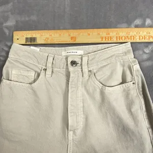 PacSun Jeans 90's Boyfriend Women's Sz 24 Beige Cotton Ripped Knees Distressed‎ thumbnail 9