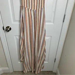 Show me your Mumu striped off shoulder willa smocked maxi dress‎ size medium thumbnail 9