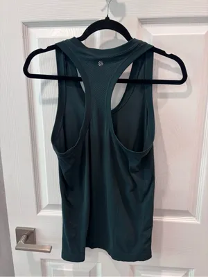 Athleta Forest Green Racerback Tank Top size Medium thumbnail 4