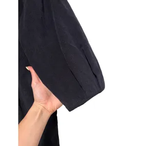 Zara Women’s Black Faux Suede Shift Dress Balloon Sleeve Back Zip Size Medium thumbnail 7