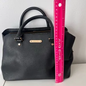 Michael Kors Black Satchel with Gold Accents thumbnail 5