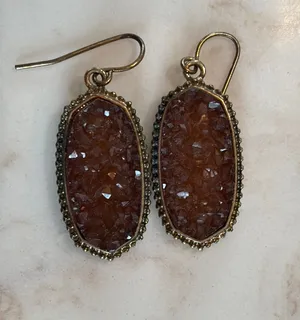 Kendra Scott Drusy Gold Earrings thumbnail 1