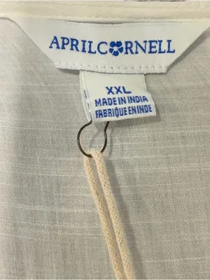 April Cornell White Cotton Maxi Dress XXL thumbnail 7