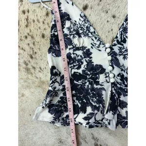 Reformation Cluny Top Blue Floral Size 6 thumbnail 7