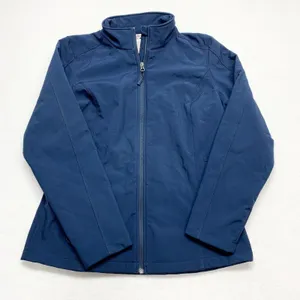 Port Authority Core Soft Shell Jacket Womens Sz M Navy Blue Full Zip Fleece NWOT thumbnail 1