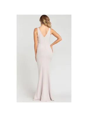 Show Me Your Mumu Morgan Dress‎ S Crepe V Neck Bridesmaid Maxi Gown Formal Small thumbnail 2