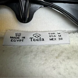 Teela half zip black and white active top size medium athleisure fleece lined thumbnail 5