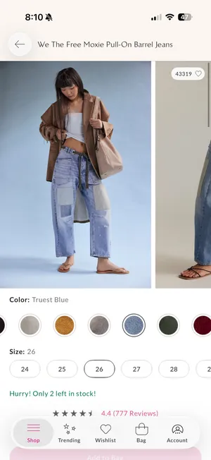 Free People We The Free Moxie Pull-On Barrel Jeans thumbnail 2