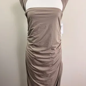 Abercrombie & Fitch Womens Brown Ruched Draped Maxi Dress Size XL NEW thumbnail 7