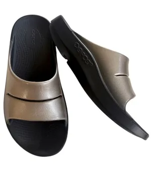 NWOT OOFOS OOaah Luxe Slide Sandals Latte Size 10 thumbnail 1