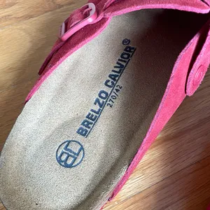 Brelzo Calvior Classic Leather Clogs – Red Suede Slip-On Sandals | EU 42 | New with Tags thumbnail 7