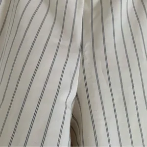 Rag & Bone Ankle Pants Womens 4 Cream Pinstripe Slim Crop Button Hem thumbnail 4