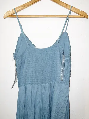 Justify high low maxi crochet top summer floral tank top smocked back dress new thumbnail 11