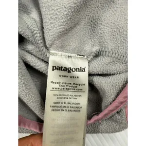 Patagonia Fleece Pullover Snap-T Lightweight Pink‎ Trim Women's Medium thumbnail 9