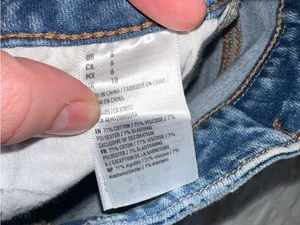 American Eagle Outfitters Distressed Dark Blue Denim Shorts thumbnail 4