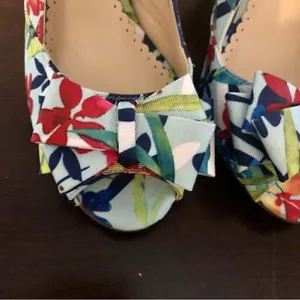 Kelly & Katie Floral Heels Open Toe with Bow Size 6 thumbnail 4