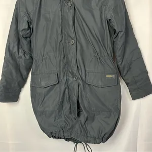 Abercrombie & Fitch Navy Blue Sherpa Lined Military Parka Jacket M‎ thumbnail 5