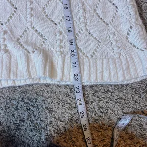 LOFT White Diamond‎ Pattern Cable Knit Cowl Neck Sweater Size L thumbnail 5