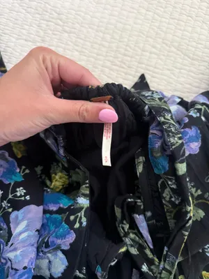Free People Dress Mini Floral Black thumbnail 3