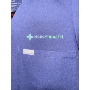 Figs Technical Collection Womens Scrubs Sz XS Blue Front‎ Pocket MercyHealth thumbnail 2