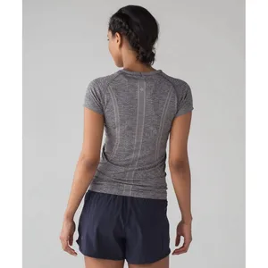 Lululemon Swiftly Tech Short Sleeve Shirt Women's Size 6 Gray Yoga Running‎ Gym thumbnail 2