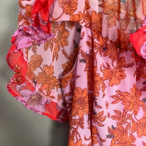 Jessica Simpson Floral Dress Off the Shoulder Amelia Pink Orange Size XS Girly thumbnail 8