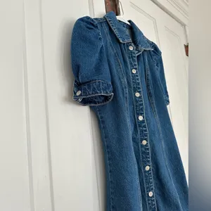 BLANK NYC Dark Blue Button Up Denim Mini Dress • Women’s Size S • Western, Americana Vibes thumbnail 3
