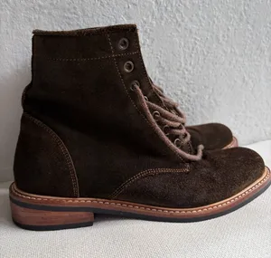 Nisolo Brown Suede Lace-Up Ankle Boots thumbnail 1