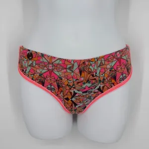 Maaji Bikini Set Size Small Pink Orange Geometric Print Swimsuit Tropical Beach thumbnail 3