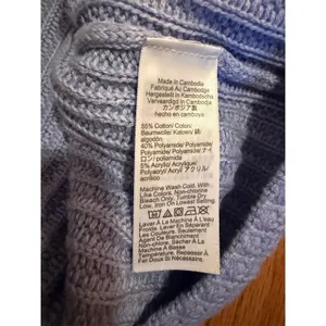 J. Crew Sweater Womens Size M Blue Waffle Knit Mock Neck Pullover Long thumbnail 9
