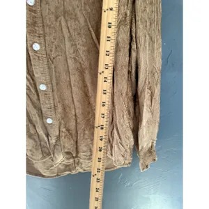 Rag & Bone Womens XS Camel Tan Ribbed Viscose‎ Corduroy Button Down Shirt thumbnail 7