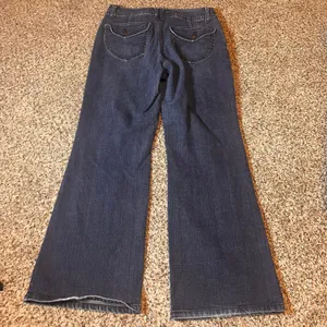 Zena Flare Leg Jeans Women's Dark Wash Denim Trousers‎ Casual Pants thumbnail 6