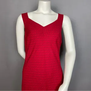 Vintage 90s Dress Bias-Cut Geometric Pattern Sleeveless Women‎ Size 8 V-Neck thumbnail 5