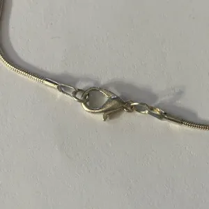 Blue Abalone Silver Foil Printed Design Pendant Necklace thumbnail 6