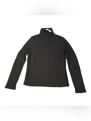 Madewell Ribbed Turtleneck Long-Sleeve Tee black Size L NWT thumbnail 2