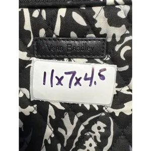 Vera Bradley Train Case Cosmetic‎ Makeup Bag Travel Organizer Black Paisley thumbnail 2