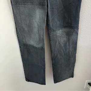 Hollister Ultra High Rise Dad Jeans Black Gray Patch Denim Jeans W26 L31 3R thumbnail 6