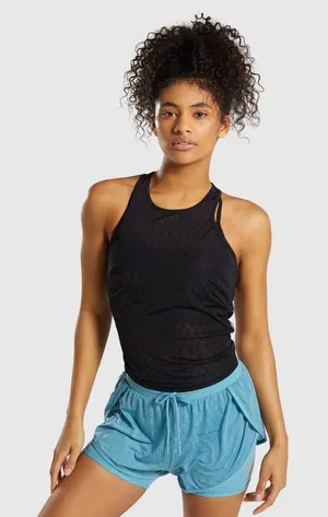 Gymshark Go Mesh Vest Black Performance Tank Size Medium thumbnail 1