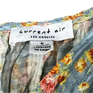 Current Air Anthropologie Ruffle Ditsy Floral Dress Size S thumbnail 4