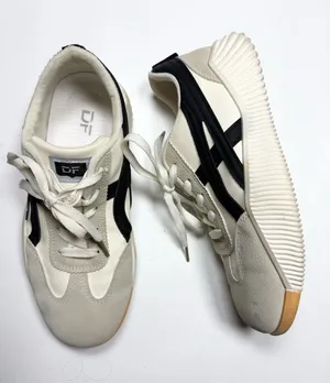 De Florance Vintage Sneakers Shoes DF Cloudea Lightweight Beige Black S-558 Sz 9 thumbnail 1