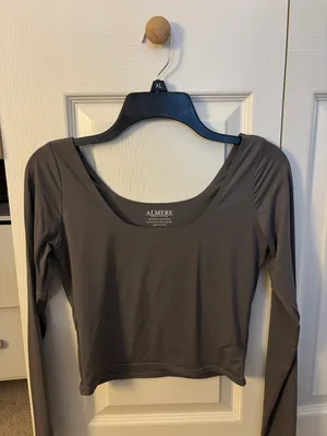 Almere Grey Long Sleeve Top Gray Size M thumbnail 3