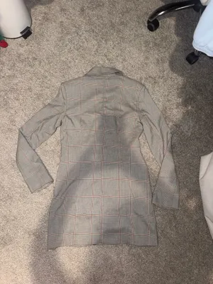 Abercrombie and fitch check blazer dress grey NWT size S thumbnail 6