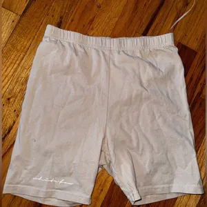 Nude tan White fox Biker shorts thumbnail 1
