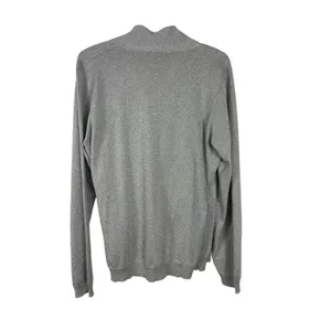 Lauren Ralph Lauren Faux Wrap Silver Shimmer Silk Blend Long Sleeve Sweater XL thumbnail 4